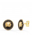 Ohrringe Männer Medusa 18K Schwarz