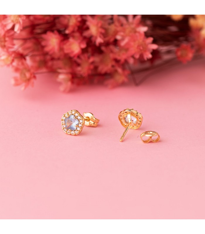 Orecchini Melody acquamarina oro giallo 18kt 7mm