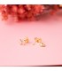 Orecchini bambina farfalla rosa Oro 18 Kt