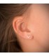 Boucles d'oreilles fille papillon rose Or 18 K