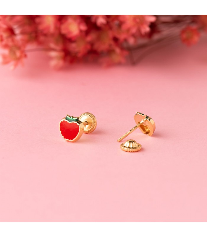 Orecchini bambina oro 18kt Mela