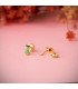 Pendientes de niña Oro 18K Pera. Cierre de rosca / tuerca / tornillo. Pendientes originales para niña frutas.