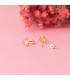 Puces d'oreilles Aria rose or jaune 18K 7mm
