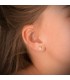 Boucles d'oreilles Ours nacre or jaune 18K 7mm