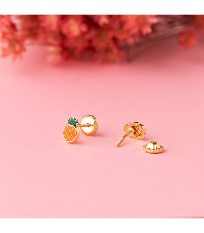 Orecchini bambina Oro 18kt ananas