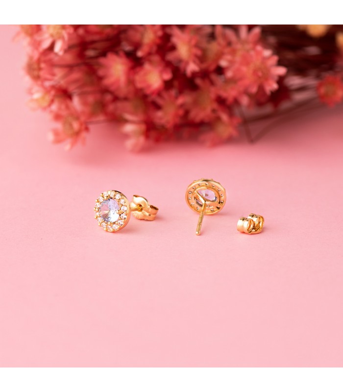 Orecchini Aria acquamarina oro giallo 18kt 7mm