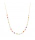 Gargantilla mujer Festival Oro 18K. Collar con piedras semipreciosas de colores.