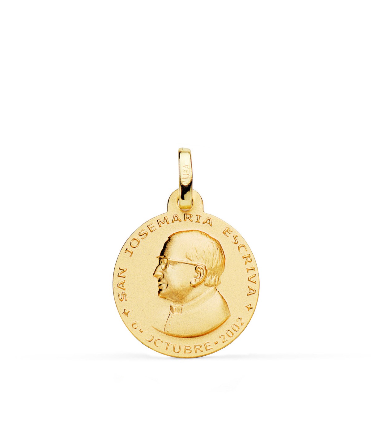 Medalla religiosa San José Mª Escrivá Oro 18k 18mm joya personalizada