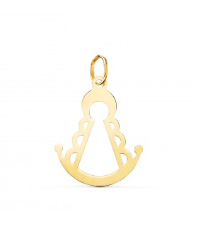 Colgante Virgen del Rocío Oro 18K 20mm