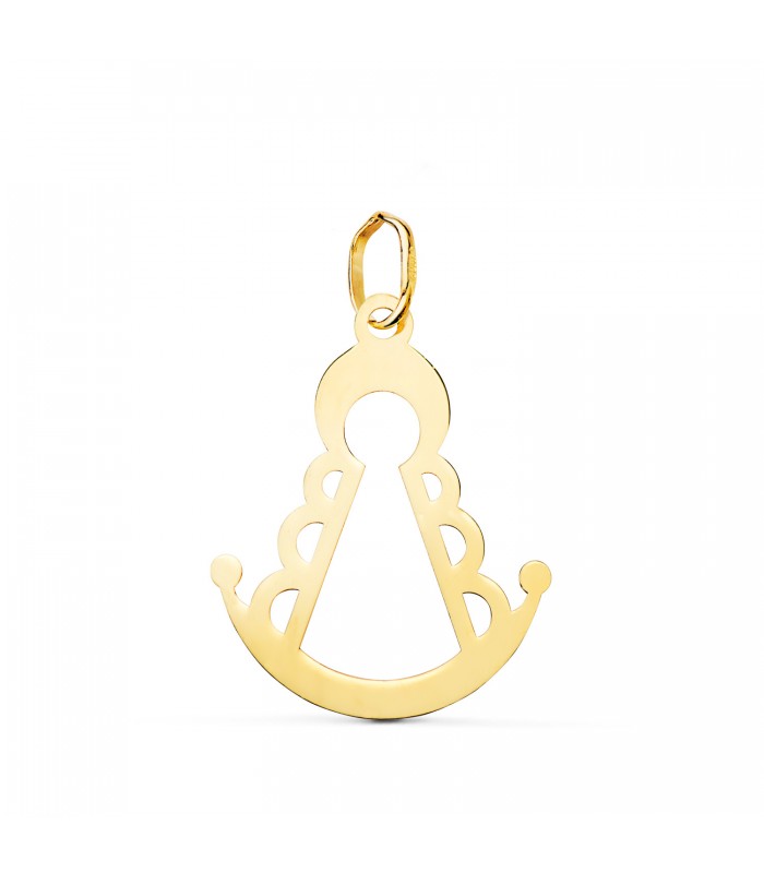 Ciondolo Madonna del Rocio Oro 18kt 20mm