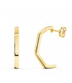 Aros geométricos oro 18K abiertos 19mm
