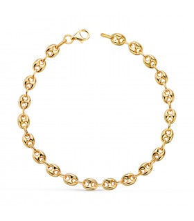 Bracciale Chicco di caffè oro 18Kt 5mm 19cm