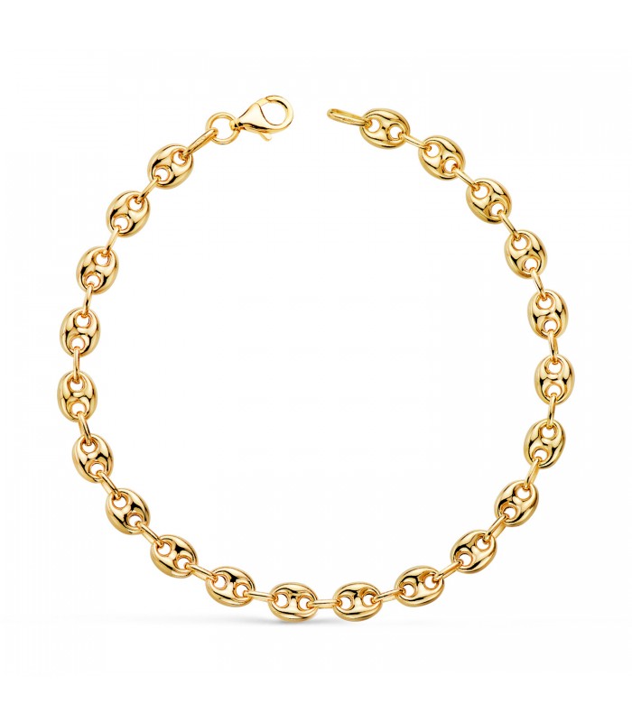 Bracciale Chicco di caffè oro 18Kt 5mm 19cm