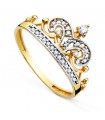 Bague couronne 2 Ors 18K