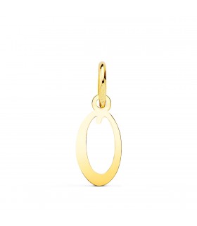 Pendentif initiale O or jaune 18k. Lettre, prénom, nom, colliers avec initiales.