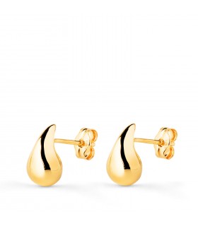 Trendige Ohrringe aus 18K Gelbgold - Tropfen Form 10 mm – elegant und stilvoll