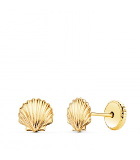 Orecchini oro 18kt Conchiglia 6mm