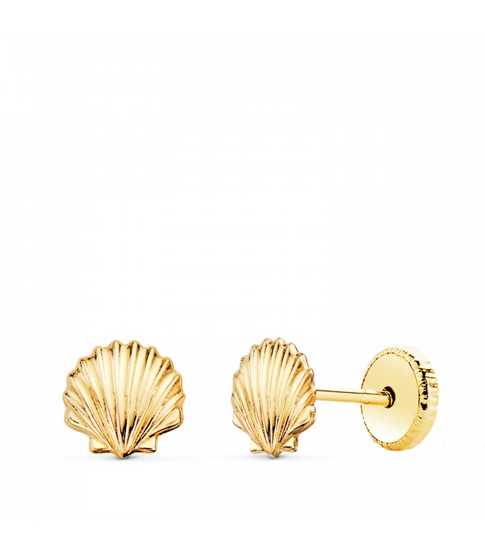 Orecchini oro 18kt Conchiglia 6mm