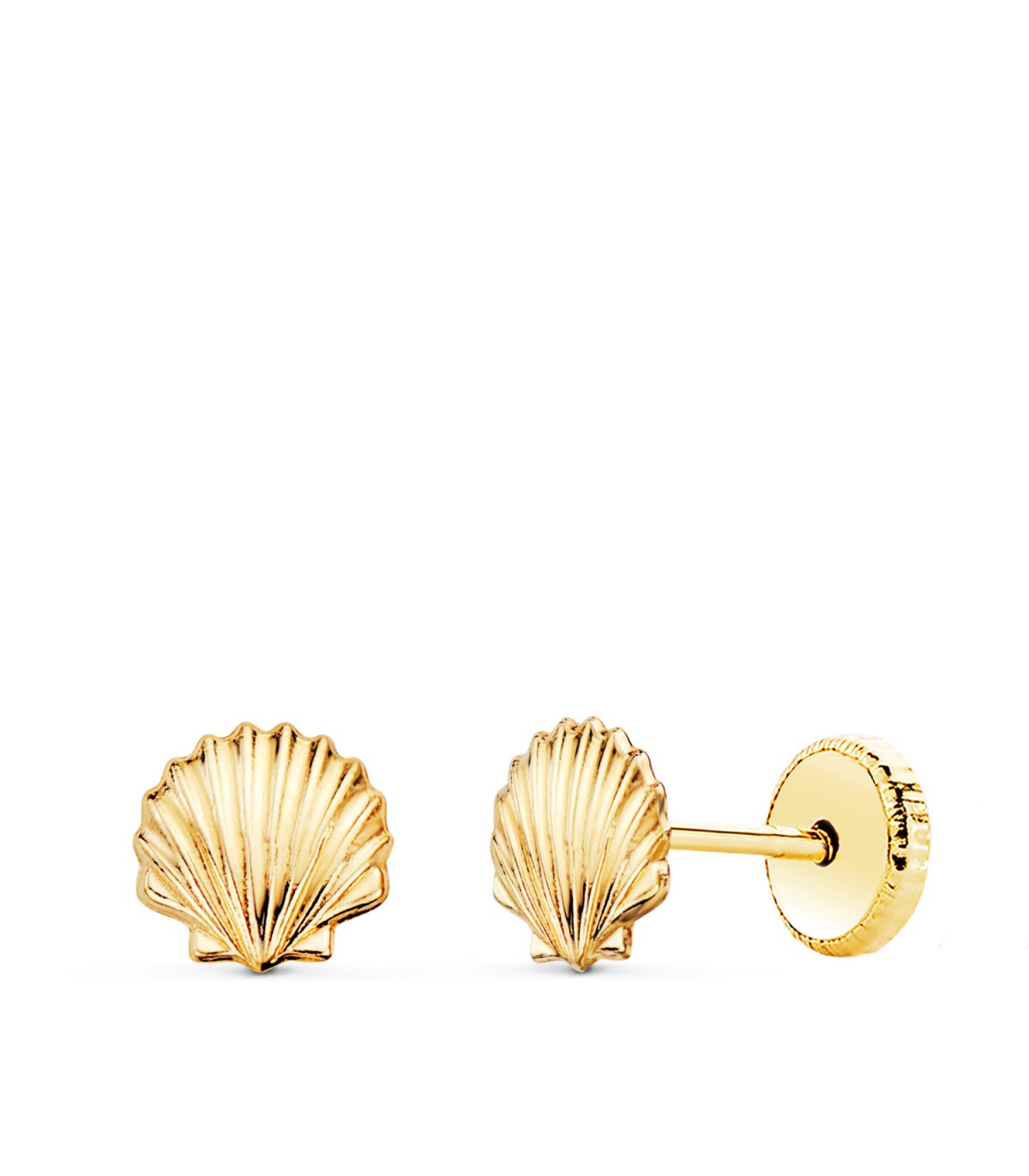 Orecchini oro 18kt Conchiglia 6mm