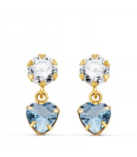 Orecchini donna Marbella oro 18kt Acquamarina, pietre colorate