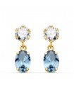 Boucles d'oreilles femme Cartagena Or 18K aigue-marine