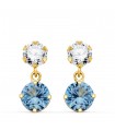 Boucles d'oreilles femme Ibiza Or 18K aigue-marine