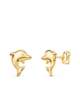 Orecchini delfino oro giallo 18Kt 8mm