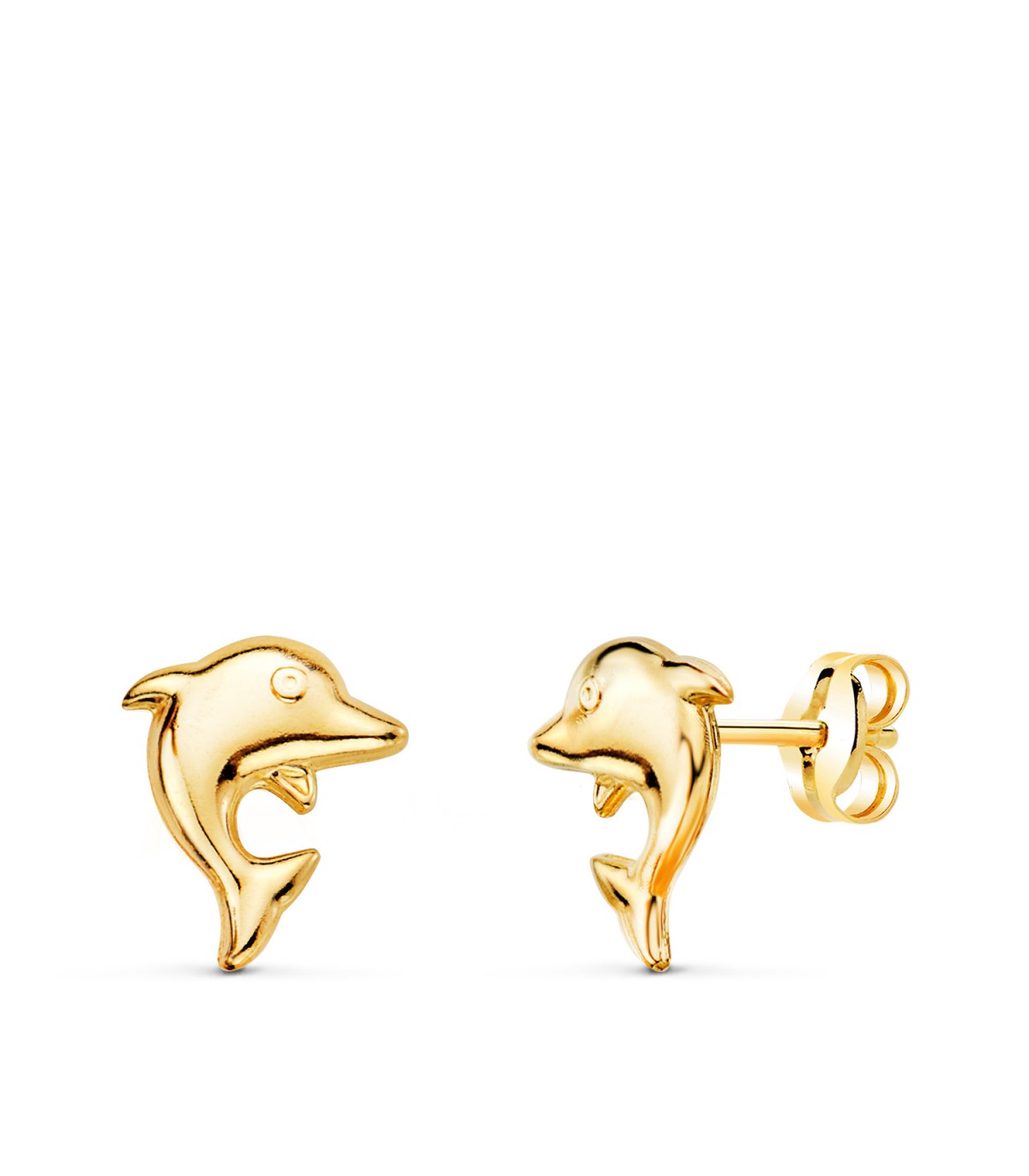Orecchini delfino oro giallo 18Kt 8mm