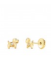 Clous d'oreilles Or 18K Chiens 5mm