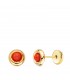 Orecchini corallo Magali 5mm Oro 18Kt, ideali per neonata regalo nascita