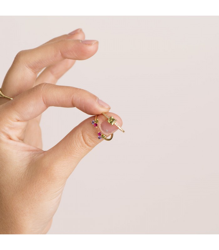 Anillo oro 18 kilates, anillos con piedras | Joyería mujer Alda.