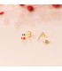 Clous d'oreilles cerises or 18K 5mm