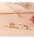 Boucles d'oreilles Ours nacre or jaune 18K 7mm
