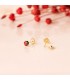 Orecchini neonata oro Coccinella rossa 18 Kt, orecchini portafortuna da bambina