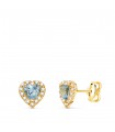 Orecchini Niba acquamarina Oro giallo 18kt 7mm