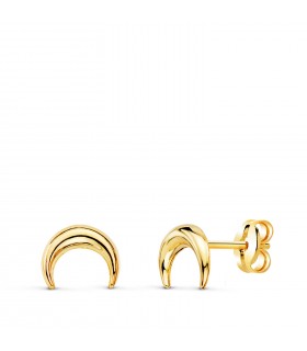 Orecchini Luna rovesciata mini oro 18kt, orecchini lobo con motivo mezzaluna | Gioielli donna online