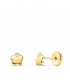 Pendientes Flor Circonita Oro Amarillo 18 K 5 mm. Pendientes de bebé.
