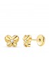 Pendientes de niña Oro 18K Ondas Mariposa 6.5mm  - pendientes bebé - circonitas