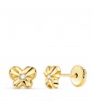 Clous d'oreilles pour enfant Or 18K Ondes Papillon 6.5mm