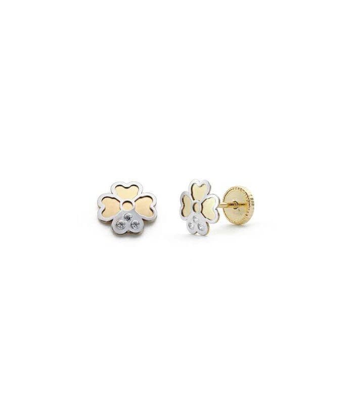 Boucles d'oreilles or bicolore Daría 18 Carats