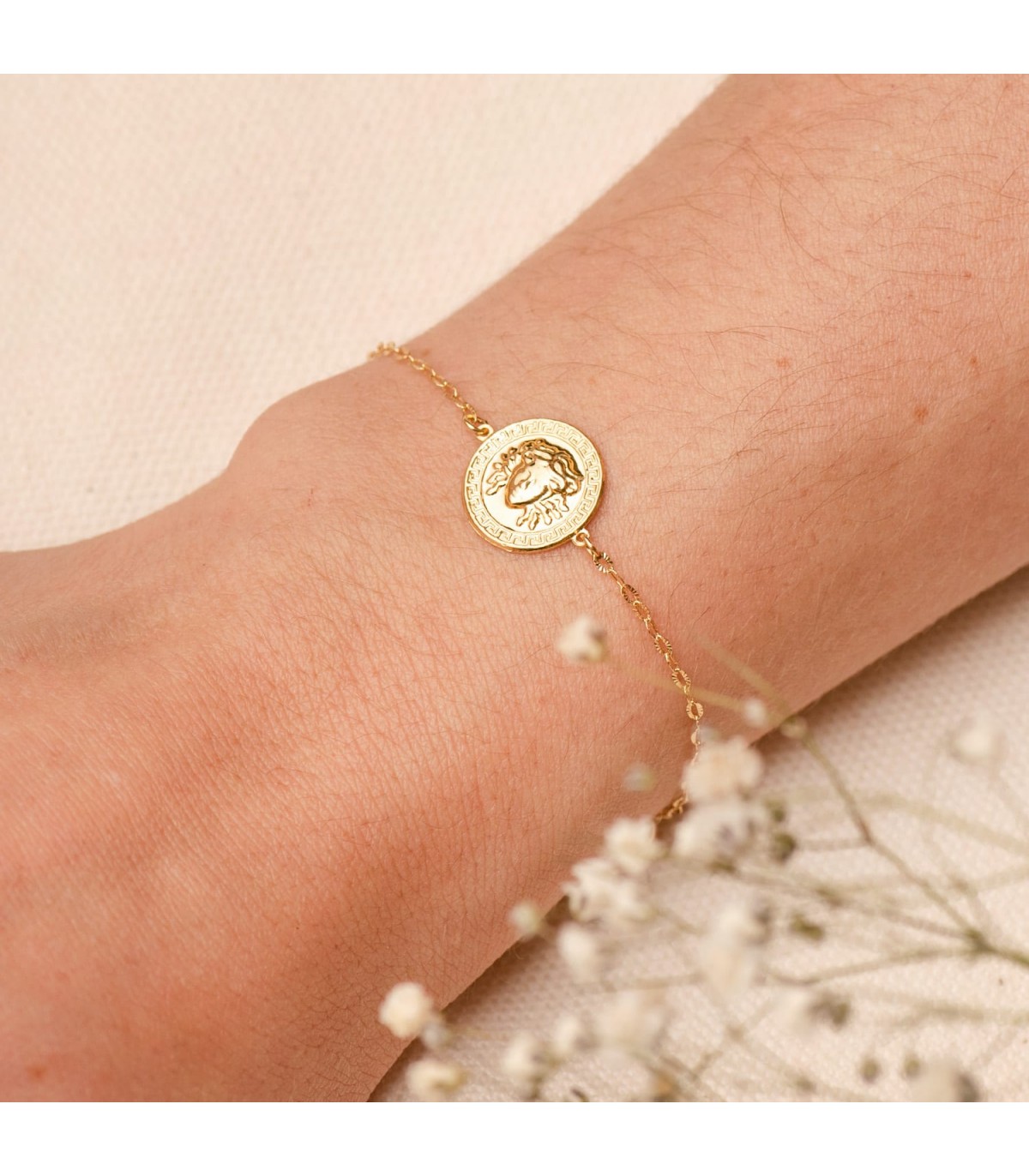 Bracelet femme méduse or 750