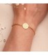 Pulsera medalla de San Benito oro 18K - pulseras mujer - pulseras comunión - pulseras de oro