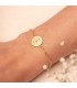 Pulsera Escapulario Sagrado Corazón Oro 18K 20 cm - pulseras mujer - pulseras comunión - pulseras de oro