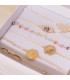 Pulsera Ojo Turco Oro Amarillo 18K Amatista. Joya amuleto de la suerte