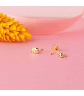 Pendientes con forma de elefantes con circonitas de oro 18k