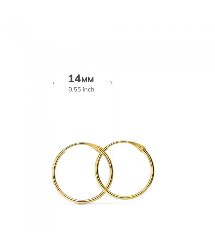 Aros pendientes Oro 18 kilates - Pendientes mujer.