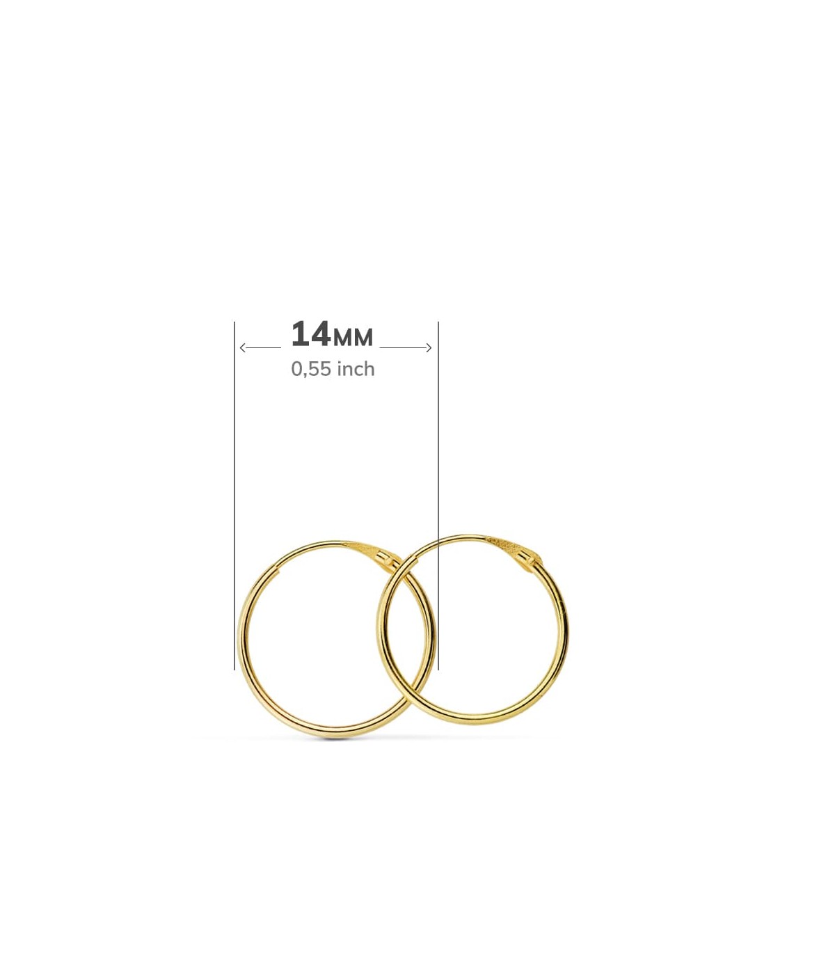 Aros pendientes Oro 18 kilates - Pendientes mujer.