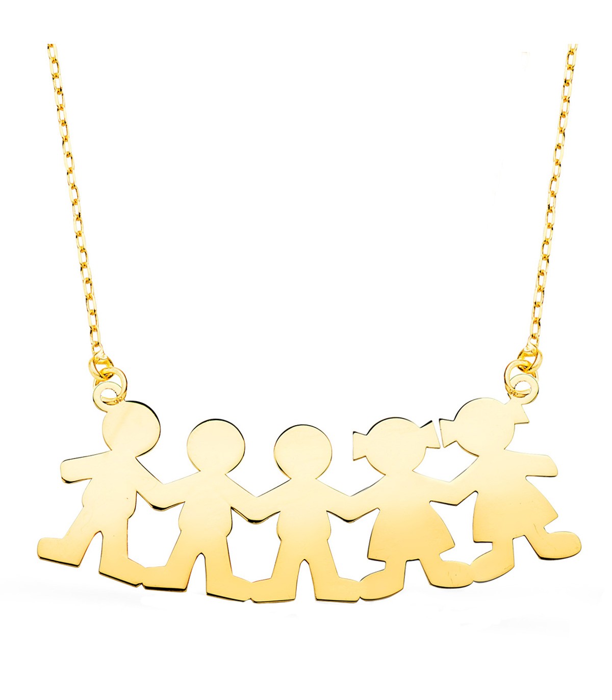 Collana personalizzata 5 figli Oro 18kt