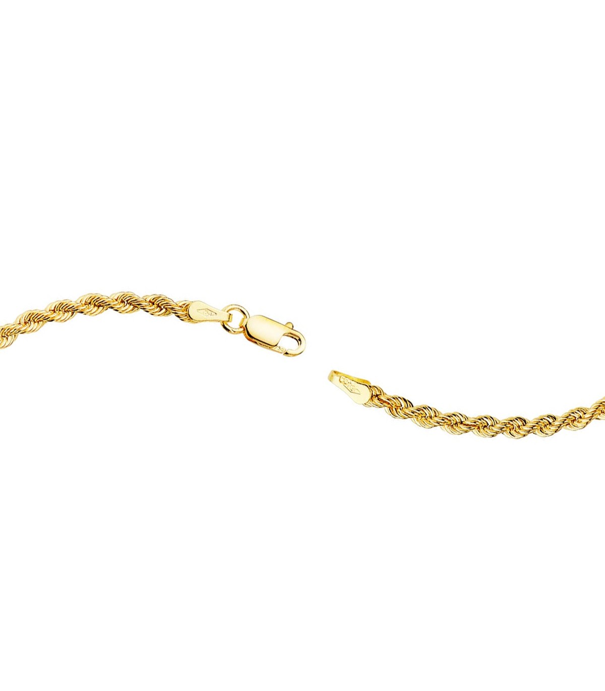 Collana maglia corda leggera oro giallo 18kt 45cm 2,7mm