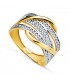 Anillo Allure Oro bicolor 18K - Anillos para mujer, anillos gruesos y grandes. Anillo para el dedo meñique.